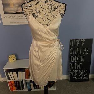 NWOT Zara silk wrap dress